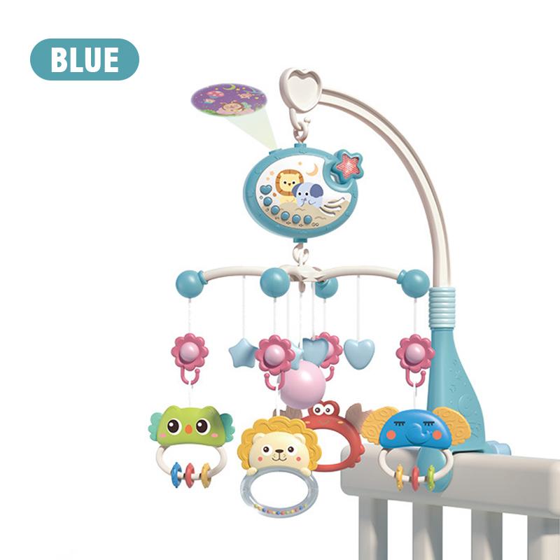Baby Crib Mobile Rattle with Projector Infant Rotating Musical Night Light Toy for 0-12 Months Bed Bell for Newborn Toddler Gift
