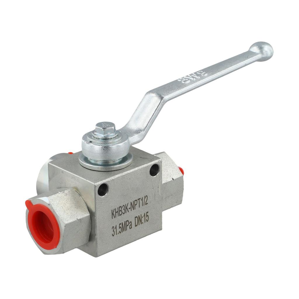 3-Way Hydraulic Ball Valve 5800-7250 PSI High Pressure Hydraulic Shut Off Valve NPT3/4 NPT1/2 NPT3/8 NPT1/4 Ball Valve Adapter