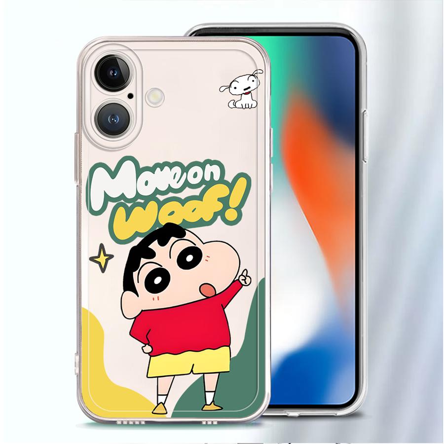 Cartoon Crayon Shin Chan Case for iPhone 17 Pro Max 11 7 8 12 Mini XR 16 15 XS Max Air 14 Plus 13 Pro Soft Phone Cover