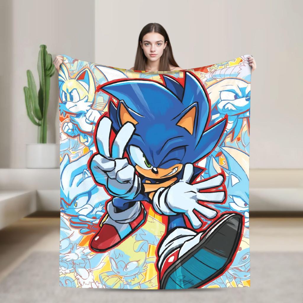 Sonices the H-Hedgehogs Blanket Soft Funny Plush Throw Blanket For Kids Adult Couch Chair Flannel Bedspread Bed Cover
