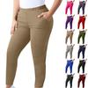 Women's Casual Plus-Size Athletic Yoga Leggings With Elastic Waistband