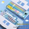 Egg Boy Double-Sided Pencil Case for Boys - Large Capacity, Multifunctional Black Technology Design for Elementary Students