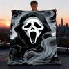 1pc Ghostface Outdoor Soft Blanket Ultra Plush, Warm, Versatile, and Easy Care for Camping, and