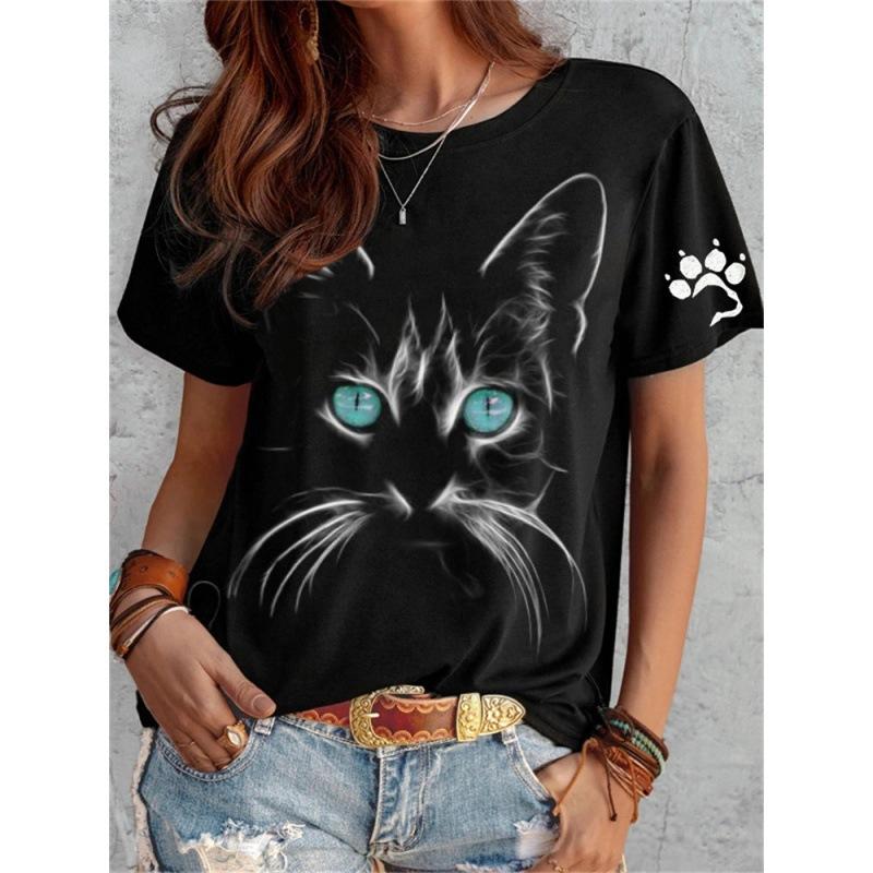 

Женская футболка с коротким рукавом с 3D-принтом. Модные футболки. 6xl