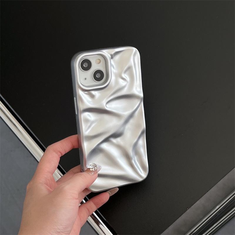 Matte Silber Weiche Hülle für iPhone 13/14/16 Pro Max, iPhone 15 und iPhone 17 Pro.