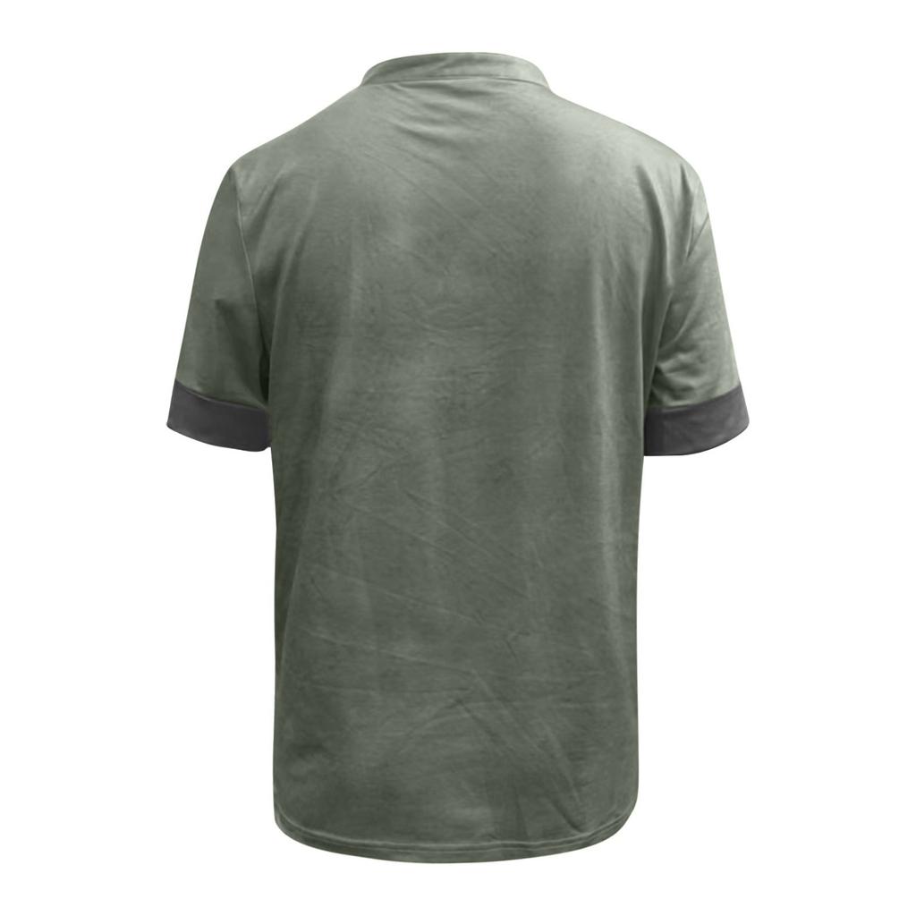 Herren-T-Shirt mit Retro-Krawatte, lässig, farblich abgestimmt, kurzärmelig