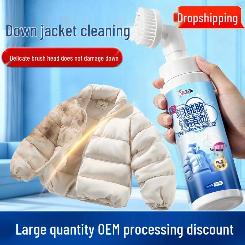 Down Jacket Cleaning and Stain Remover: Dry Cleaning Agent for Oil and Stains