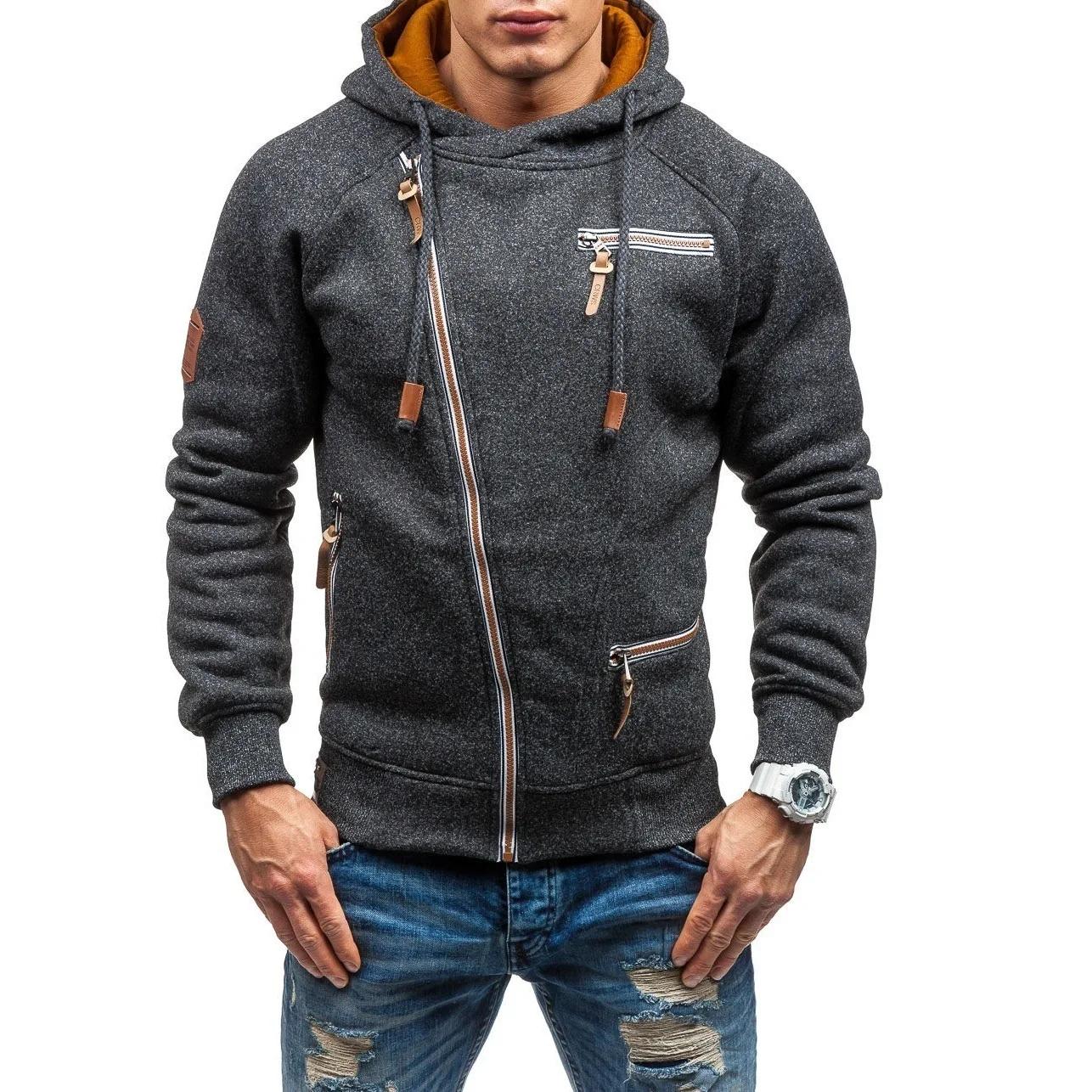Men s Hoodies Sweatshirts Personality Side Zipper Pullover For Male Cationic Floral Velvet Hoodie Sweatshirt S чёрный