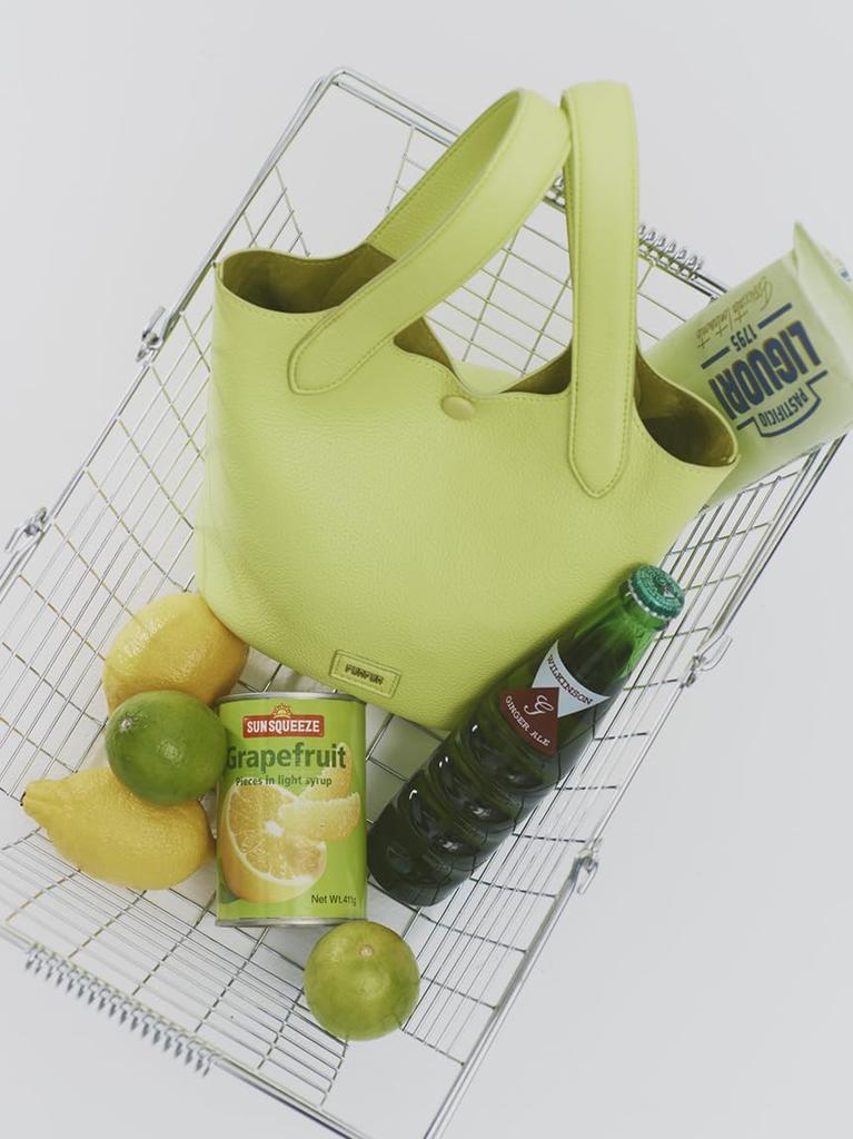 Furfur Logo Rimmed Bucket Bag RWGB255513 Lime Free Size Women's