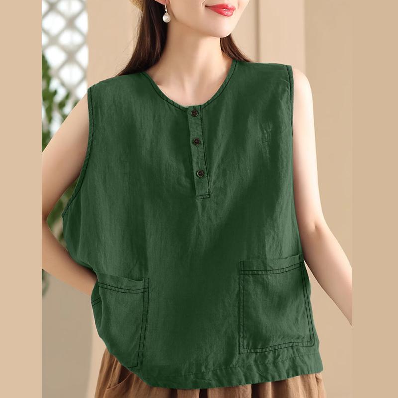 ZANZEA Women Casual Round Neck Summer Sleeveless Tank Tops