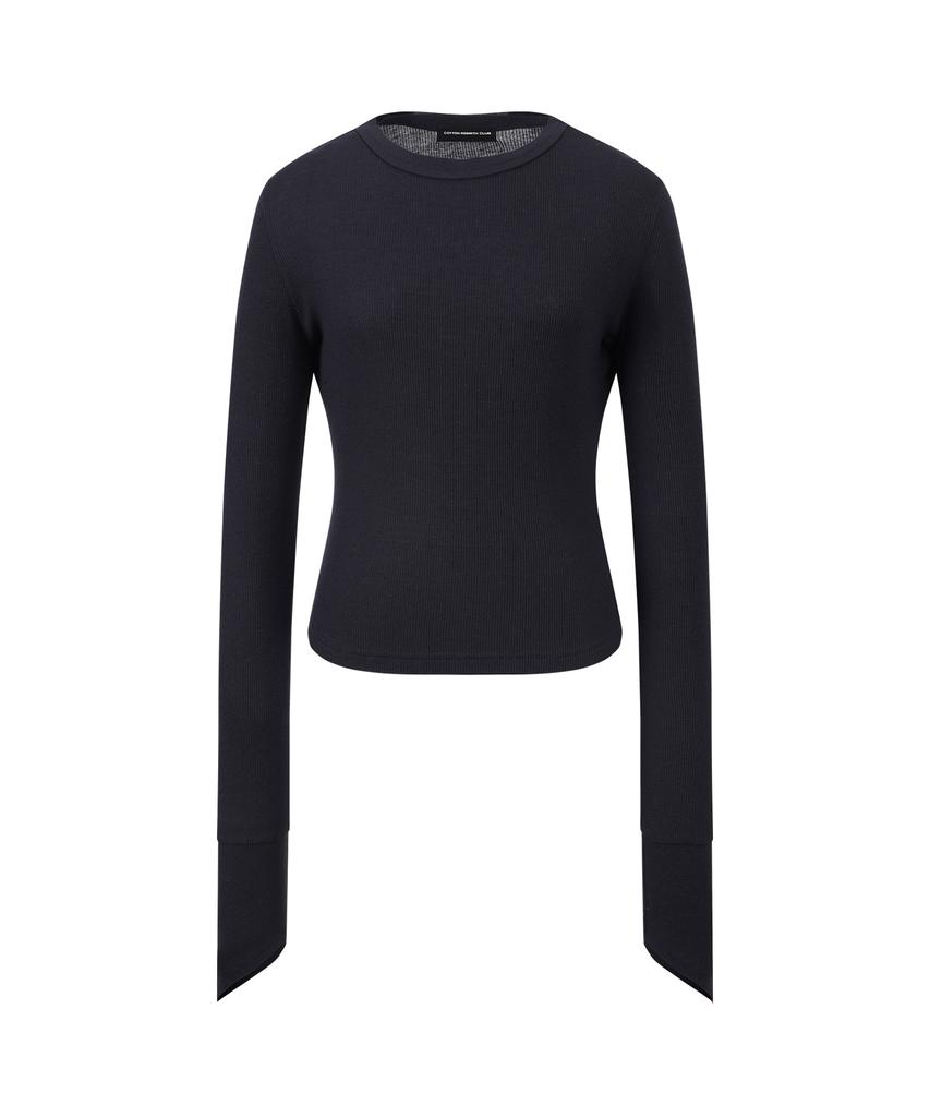 COTTONREBIRTHCLUB Basic Long Sleeve T-Shirt (Navy)
