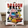 All Season Dragon Ball Son Goku Blanket Anime Print Flannel Throw Blanket Parent-child Nap Blanket for Bed Couch Office