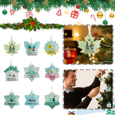 2D Acryl Sneeuwvlok Vormige Kerstdecoraties Kerstboom Hangers