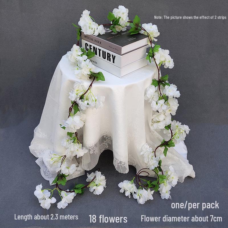 Artificial Rose Vine for Wedding Arches, Staircase Railings, and Ceiling Decor