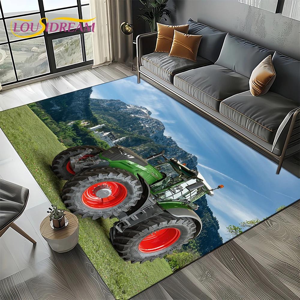 27 Style Truck Retro 3D Tractor Car Carpet Rug for Living Room Bedroom Home Sofa Decoration,Kid Area Rug Non-slip Floor Mat Gift