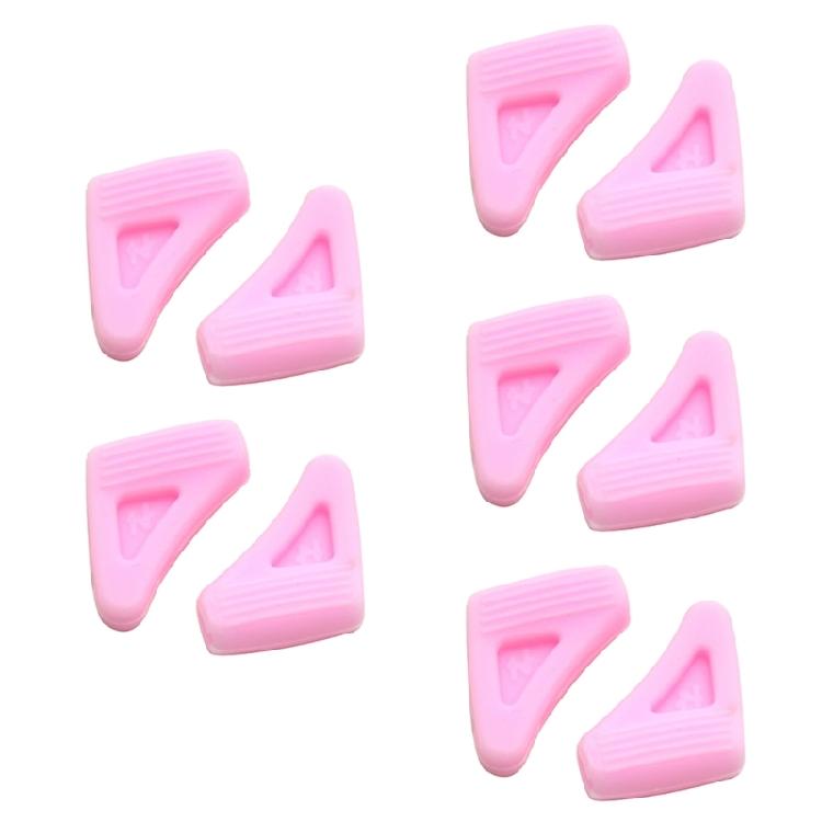 

5Pair Secure Triangle Glasses Grips Silicone Glasses Gripper Holder Support for Sport and Travel Eyewears Safety розовый