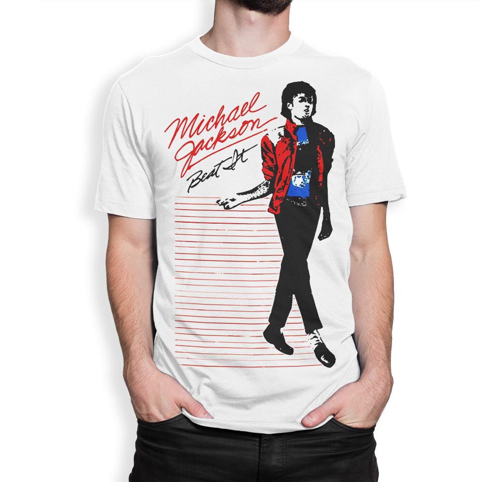 Michael Jackson Beat It Graphic T-Shirt, Men s and Women s Sizes L