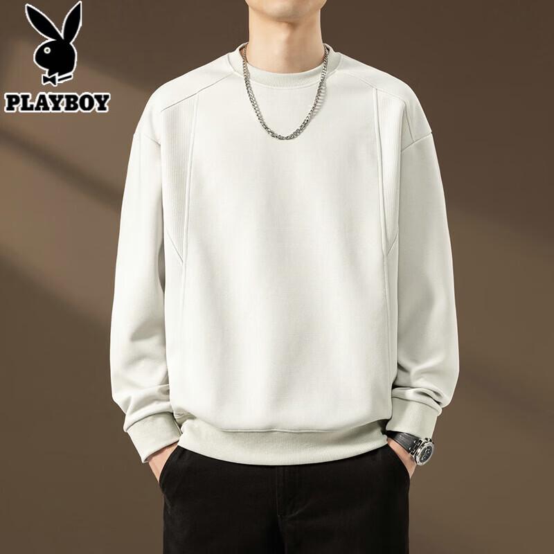 Playboy Men's Patchwork Crewneck Sweatshirt