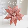 Faux Velvet Artificial Xmas Flower Large Size High-grade Xmas Tree Decorations Merry Christmas Vibrant Colors