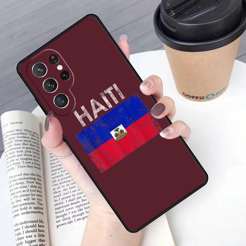 Haiti Haitian Flag phone case Cover For Samsung Galaxy S24 S25 Ultra S21 S22 Ultra S10E Note 10 Plus Note 20 FE S23