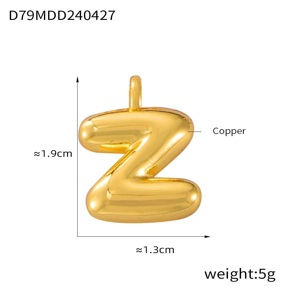 

Летнее новое женское модное ожерелье с простыми 26 английскими буквами, медный материал, покрытый 18-каратным золотом, подвеска, универсальные ювелирные изделия No specification