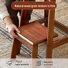 Retro Solid Wood Foldable Step Stool - Multi-functional Indoor Ladder & High Stool