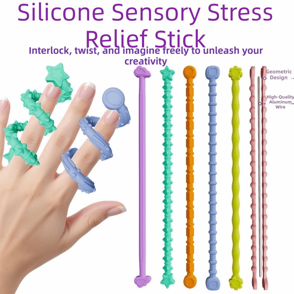 Textured Calming Fidgeting Sensory Toys Silicone Textured Calming Sensory Toy Travel Use