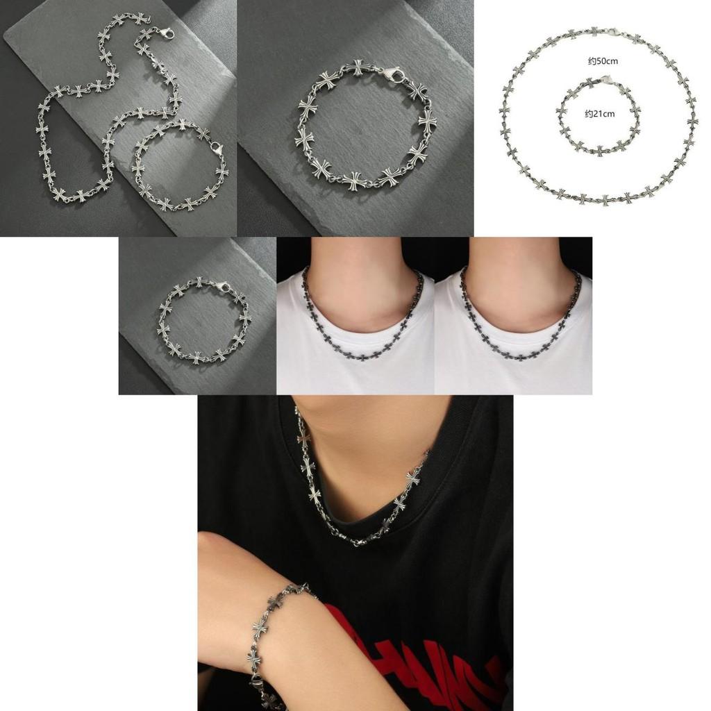 Fashionable Punk Style Cross Necklace Stunning Alloy Pendant Accessory For All