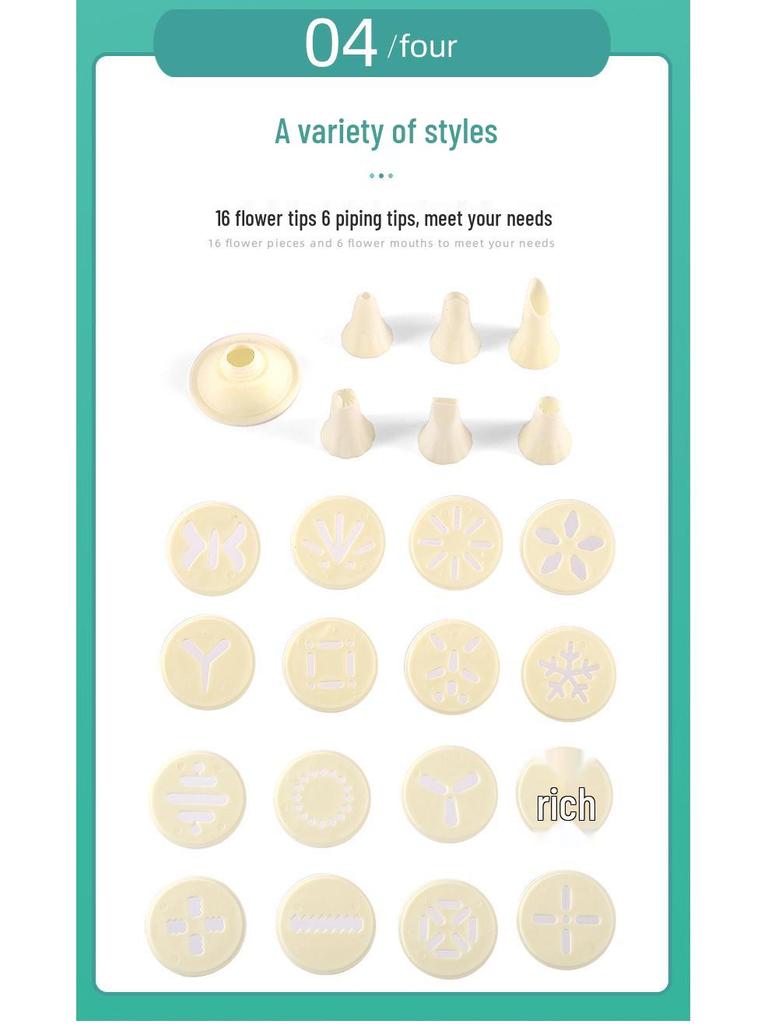 Cookie Decorating Set: Gun, Molds, Nozzles, Melting Tools, DIY Icing for Perfect Bakes