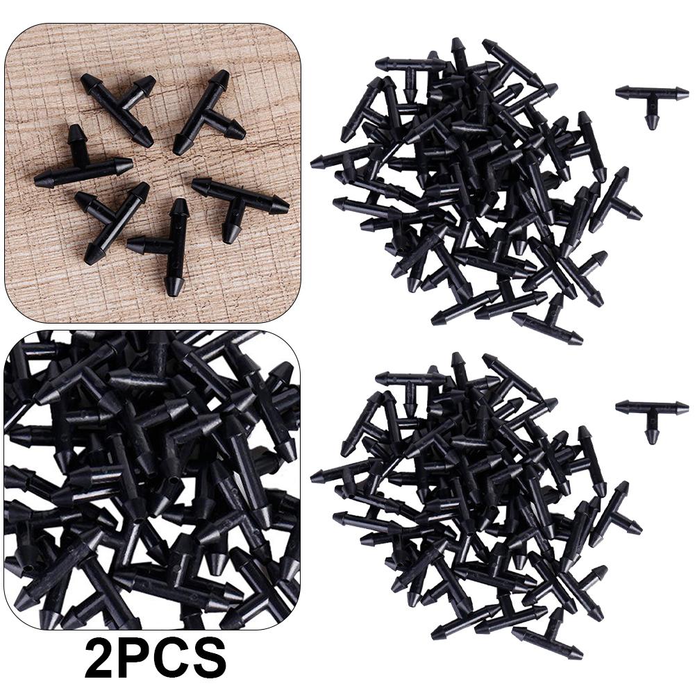 5--500pcs Micro Drip Irrigation Pipe Barbed Connector for  Garden Hose Equal Tee Watering Garden Tools for 4mm/7mm Pipe Hose Gre