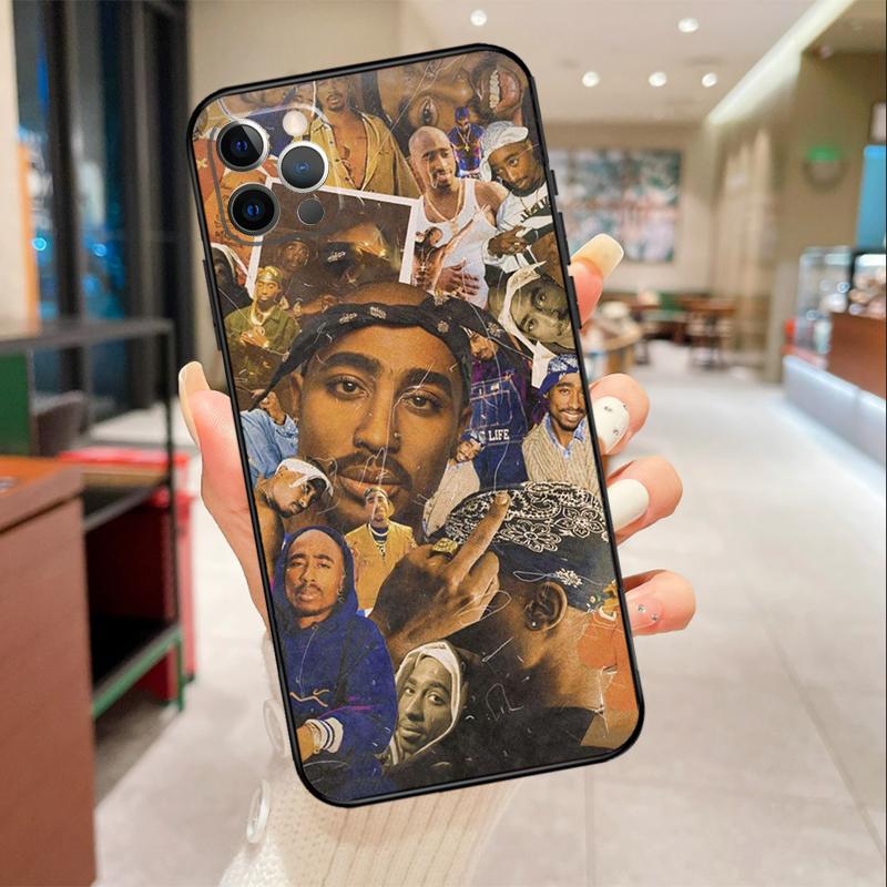 Rapper T-Tupac Shakur Phone Case For iPhone 17 16 15 14 13 12 11 Pro Max mini 16 Plus 16e 17 Air Protective Cover