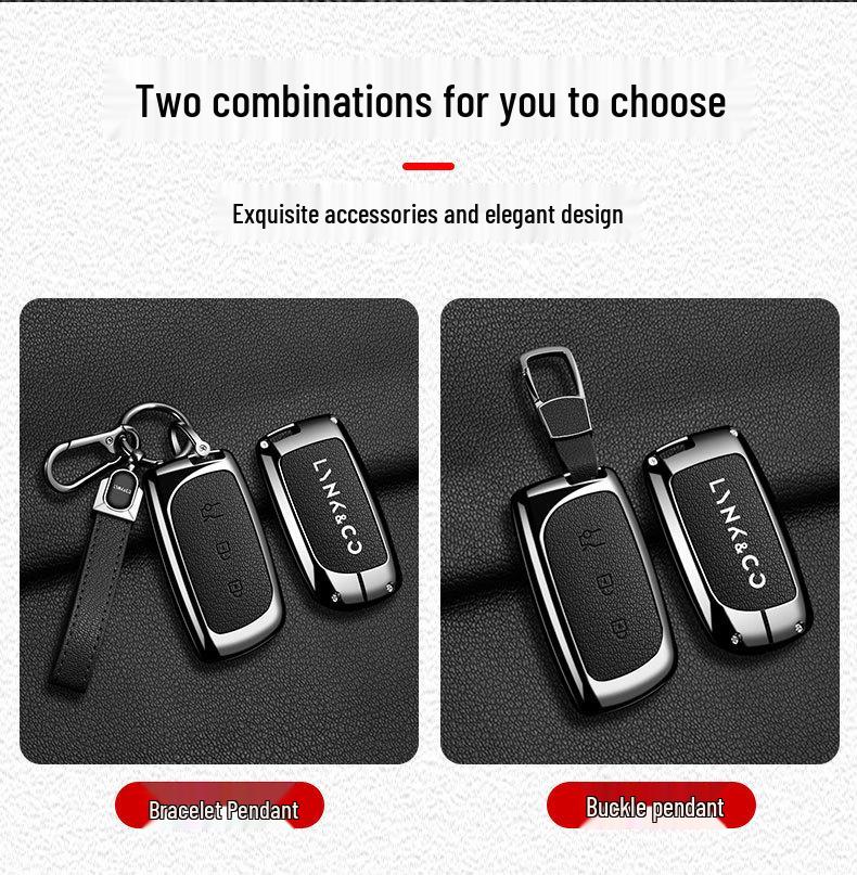Lynk & Co Car Key Cover for 2022-2023 Models: 06, 01 New Energy, 05, 09 with Premium Shell and Buckle