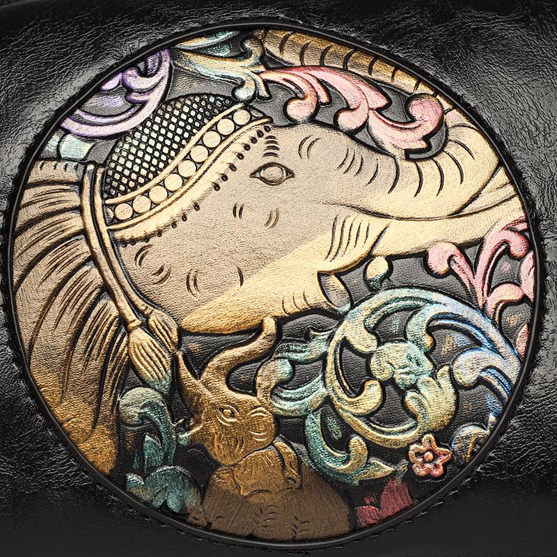 Borsa a Spalla Vintage Borsa per Madre di Mezza Età Donna Multistrato Grande Capacità Borsa a Tracolla Goffrata