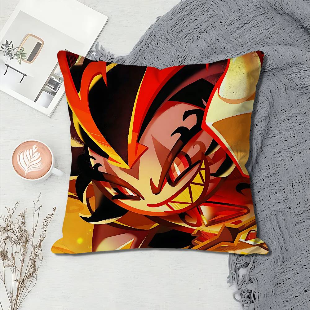 RRun Kingdom Burning Spice CCookie Pillow Cases for Bedroom Living Room Sofa Home Decor Polyester Cushion Cover with Zipper