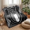 Italy Football Printed Flannel Blanket Skin Friendly Warm Decorative Throw for Indoor Couch Bed Daily Use