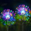 Outdoor Decorative Lamps Solar Garden Stake Light, 200 LED Dandelion Firework-like Lights, IP65 Waterproof Pathway Lighting Landscape with 8 Modes for