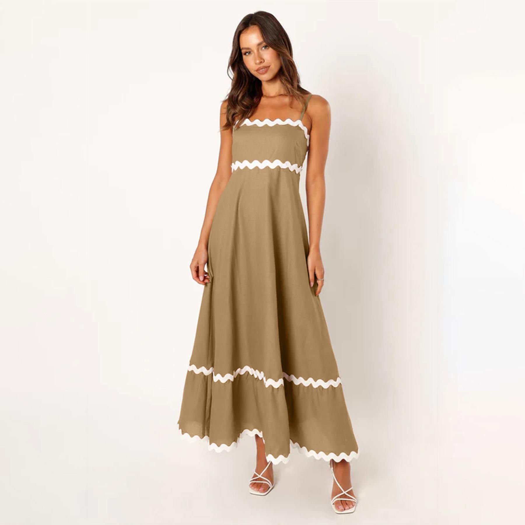 

Женское весеннее платье-комбинезон без рукавов с цветочным принтом, облегающее, на подтяжках, летнее повседневное платье длиной до щиколотки с высокой талией, кружевное, в стиле пэчворк, размеры S-XL M хаки