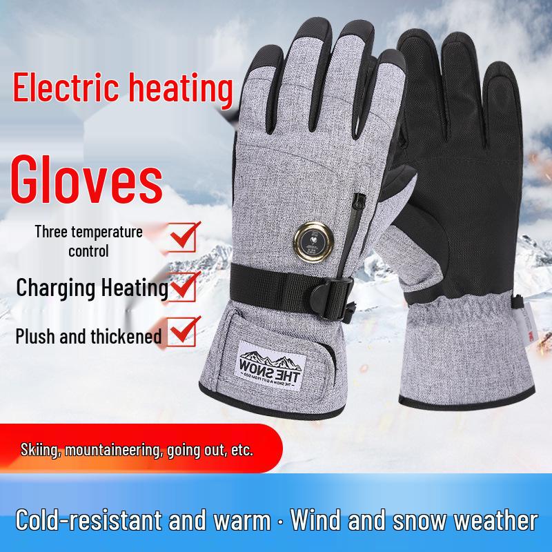 Rechargeable Heated Electric Gloves for Winter Cycling & Motorcycling - Unisex Hand Warmers