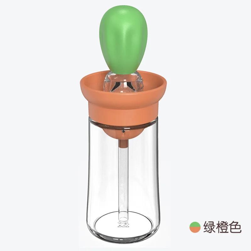 Set di flaconi contagocce e dosatori per olio in silicone 2 in 1 con spazzola in silicone per cucinare, friggere, cuocere al forno, barbecue e pancake.