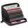 Portafoglio Portatessere da Uomo con Zip in Pelle PU a Fisarmonica Custodia per Carte di Credito Grande Capacità Portamonete con Blocco RFID con 14 Slot per Carte