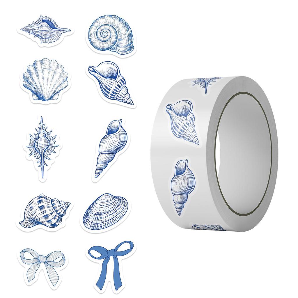 Cartoon Festival Gift Stickers - 500/Roll for Journals and Sealing