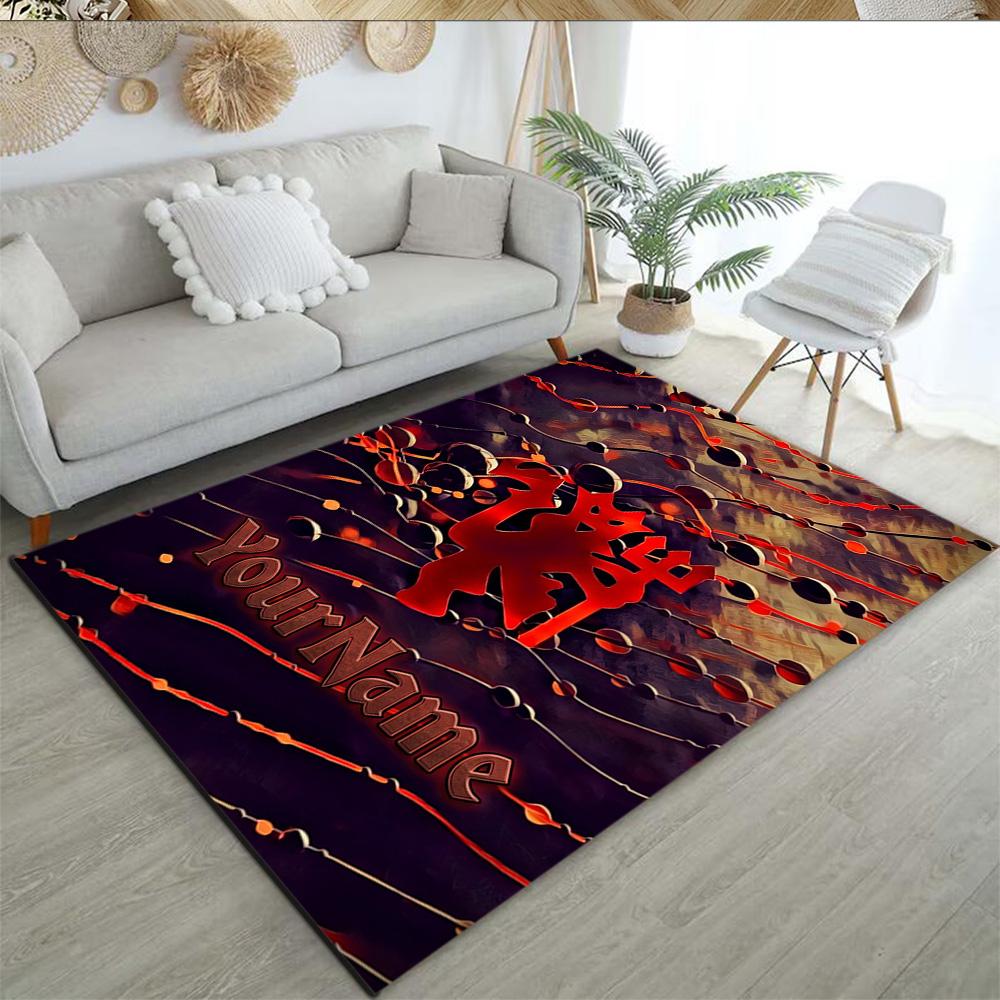 Manchester Customizable Name Area Rug Perfect for Balcony Game Room Entryway Kitchen Antislip Carpet Office home decor