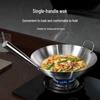 Commercial Double Handle Stainless Steel Wok