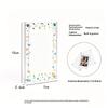 Magnetic 3 Inch Photo Frame Refrigerator Sticker Star Wave Dot Pattern Fridge Magnet for Holiday Souvenir Display
