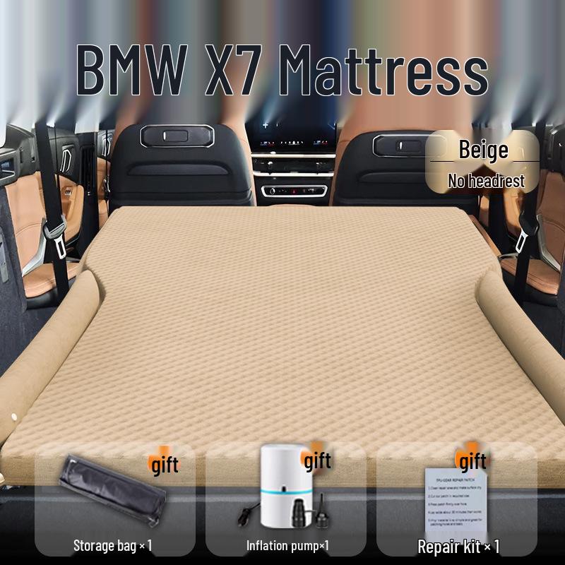Lit de Voiture BMW X7: Matelas gonflable pour siège arrière et tapis de couchage pour coffre