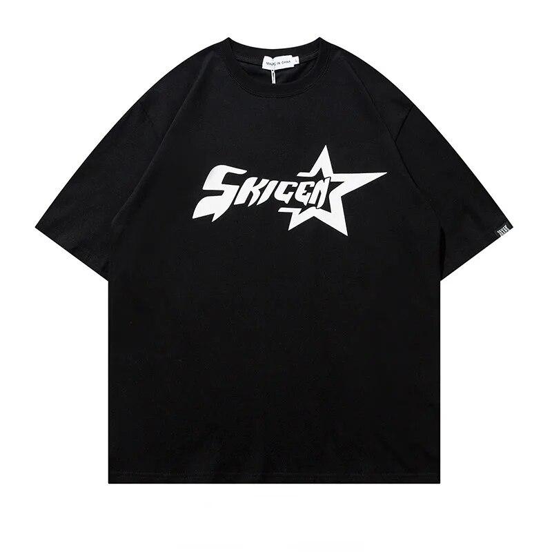 Уличная футболка 1988 года с американским алфавитом и звездным принтом Harajuku винтажный красный цвет унисекс WoUnisex повседневные топы с базой одежда унисекс 4XL 2228₽