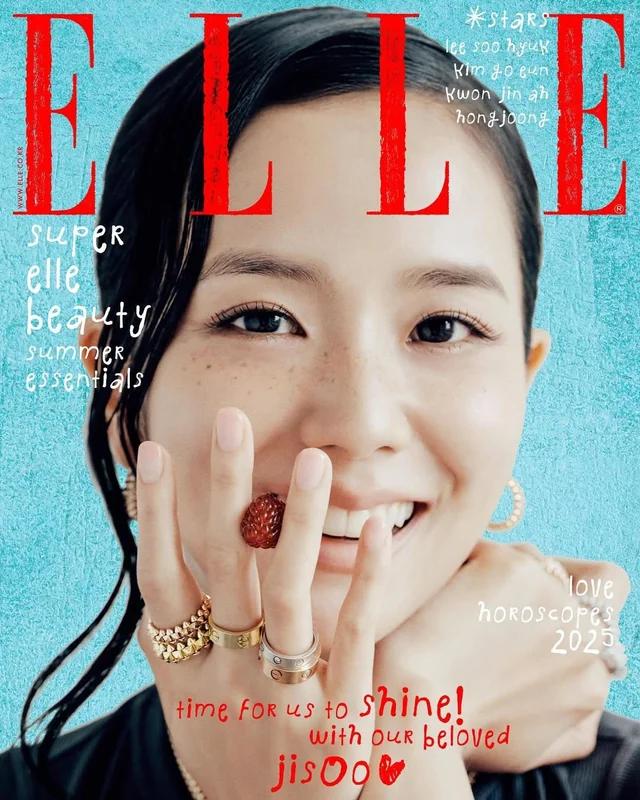 Elle Korea 2025 July Jisoo Cover Magazine K POP, K FASHION, KBEAUTY, KSTAR
