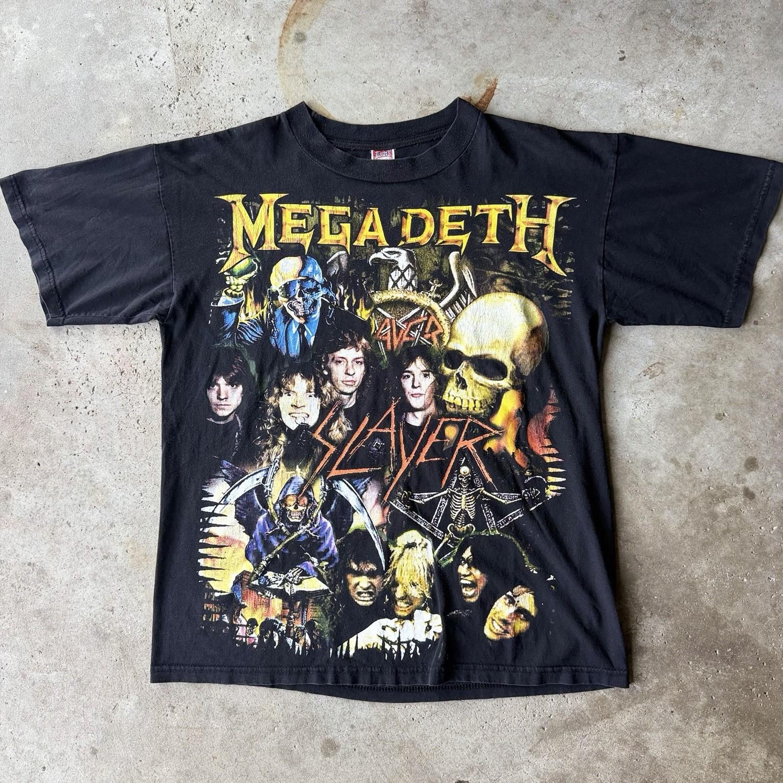 vintage slayer megadeth mexican boot band t shirt size xl metal rare Unisex T-Shirt M