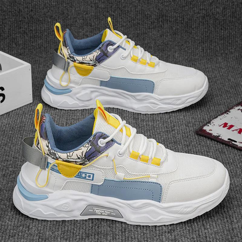 

Модные мужские кроссовки 2024 года, осенние сетчатые повседневные дышащие модные удобные шнурки на толстой подошве, подходящие кроссовки для бега Zapatillas De Hombre 44