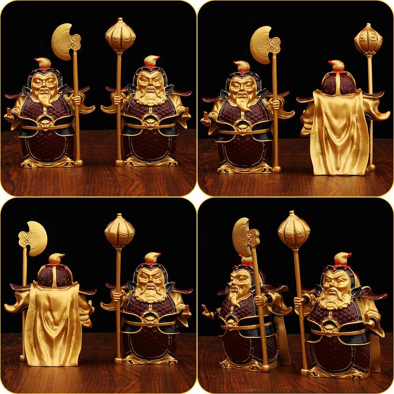 New Chinese Ornaments High-end Creative Door God Ornaments Living Room TV Cabinet Wine Cabinet Office Home Decoration